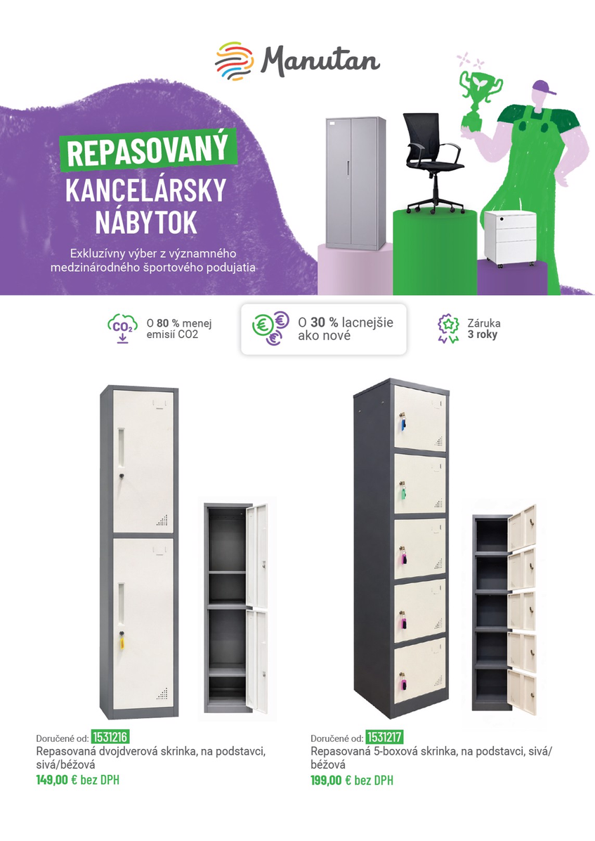 Repasovaný kancelársky nábytok