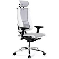 Kancelárska stolička YOGA 3D Elastic, svetlosivá/biela
