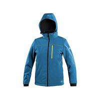 Bunda CXS STRETCH, detská, softshell, stredne modrá