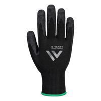 Ihlové rukavice F10 Latex Crinkle, čierna