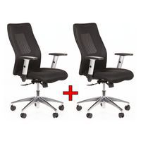 Kancelárska stolička Manutan Expert Penelope Alu 1+1, čierna