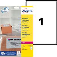 Samolepiace etikety Avery, vodeodolné