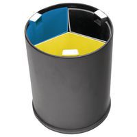 trojkomorový kôš na kancelársky odpad – Farebné nádoby – 13 l