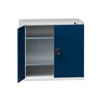 Kovové dielenské skrine na náradie SK1, 1000 x 1044 x 625 mm, 2 police, sivá