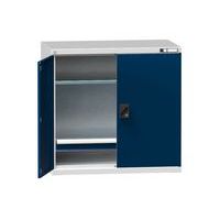 Kovové dielenské skrine na náradie SK1, 1000 x 1044 x 625 mm, 2 police a 1 zásuvka, šedá