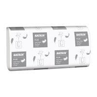 Papierové uteráky Katrin Plus ZZ – Handy Pack 2-vrstvové, 200 útržkov, biele, 20 ks