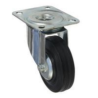 Gumové transportné kolesá s prírubou, priemer 100 - 125 mm, otočné, klzné ložiská