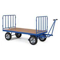 Ručný plošinový vozík s dvoma stenami s mrežovanou výplňou, do 1 500 kg