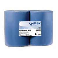 Priemyselné papierové utierky Celtex Super Blue 3-vrstvové, 500 útržkov, 2 ks