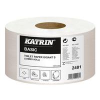 Toaletný papier Katrin Basic Gigant S 1-vrstvový, 18 cm, 160 m, 68 % biela, 12 kotúčov