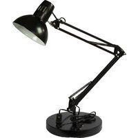 Kancelárske stolové lampy Poppins black so svorkou i podstavcom