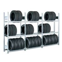 Regály na pneumatiky, základné, 200 x 100 – 150 x 40 cm, 3 poschodia