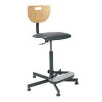 Zvýšená pracovná stolička Werek Plus s klzákmi
