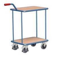 Policové vozíky s madlom, do 200 kg, 2 police, 91 x 94 x 45,5 cm