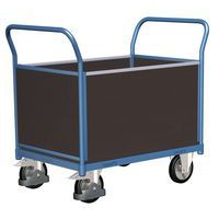 Plošinové vozíky s dvoma držadlami s plnou výplňou a bočnými stenami, do 1 000 kg