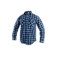 Pánska flanelová košeľa s dlhým rukávom CXS, modrá/čierna