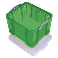 Plastové úložné boxy s vekom na klipsu, zelené