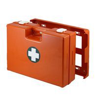Plastový kufor prvej pomoci so stenovým držiakom, 33,8 x 44,3 x 14,7 cm