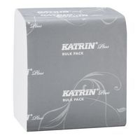 Skladaný toaletný papier Katrin Bulk 2-vrstvový, 23 x 10,3 cm, 200 útržkov, sivý, 42 ks