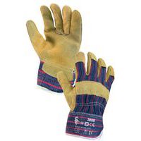 Kožené rukavice CXS, žlté/modré
