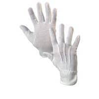 Bavlnené rukavice CXS s terčíkmi, biele