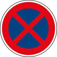 Dopravná značka Zákaz zastavenia (B28)