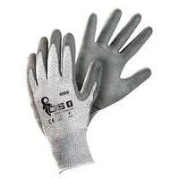 Polyetylénové rukavice CXS Cita II polomáčané v polyuretáne, sivé