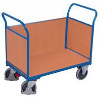 Plošinové vozíky s dvoma držadlami s plnou výplňou a bočnou stenou, do 500 kg