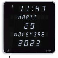 LED digitálne hodiny Orium Ephéméris Blanc DST