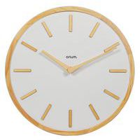 Nástenné hodiny Orium Elegance Bois Blanc, biele, priemer 30 cm