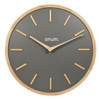 Nástenné hodiny Orium Elegance Bois Gris, antracitové, priemer 30 cm