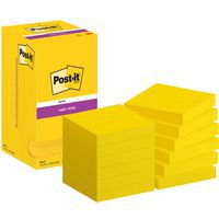 Bločky samolepiace Super Sticky Post-it®, žlté, 76×76 mm