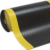 Protiúnavové priemyselné rohože Cushion Trax s diamantovým povrchom, čierna/žltá, šírka 122 cm