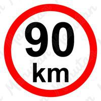 Príkazové tabuľky – Obmedzenie rýchlosti 90 km/h