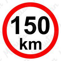 Príkazové tabuľky – Obmedzenie rýchlosti 150 km/h