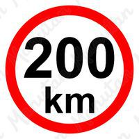 Príkazové tabuľky – Obmedzenie rýchlosti 200 km/h