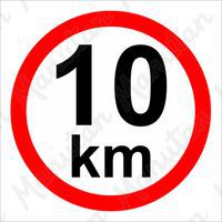 Príkazové tabuľky – Obmedzenie rýchlosti 10 km/h