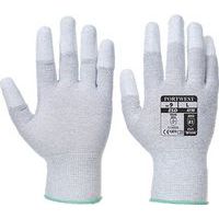 Antistatické rukavice PU Fingertip, sivá