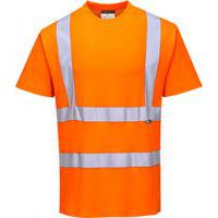 Bavlnené komfortné tričko s krátkym rukávom, oranžová