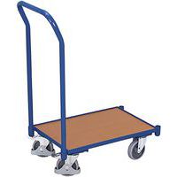 Plošinové vozíky s madlom, do 250 kg, 10mm hrana, 74 x 41,5 x 97 cm