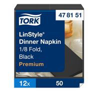 Obrúsky Tork LinStyle®, 1/8 zloženie, čierne