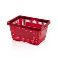 Plastový nákupný košík, červený