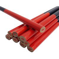 TOPTRADE ceruzka tesárska, ovál, červeno-modrá, súprava 12 ks, 180 mm