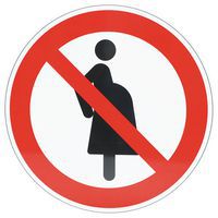 Zákazové značenie Manutan Expert - Zákaz vstupu tehotným, hliník