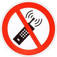 Zákazové značenie Manutan Expert - Zákaz používania mobilných telefónov, samolepiaci