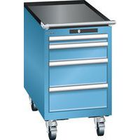 Mobilné dielenské zásuvkové skrine Lista, 4 alebo 5 zásuviek, 411x725x723 mm