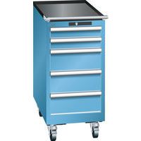 Mobilné dielenské zásuvkové skrine Lista, 5 zásuviek, 411x725x890mm