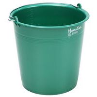 Recyklované plastové vedierko Manutan Expert, zelené, 11 l, 10 ks