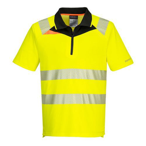 DX4 Hi-Vis Polo tričko S/S, čierna/žltá