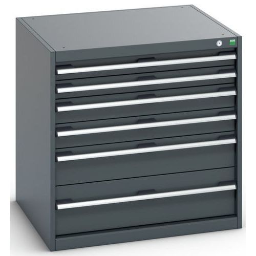 Dielenské zásuvkové skrine Bott Cubio 200, 80 x 80 x 65-75 cm, 6 zásuviek